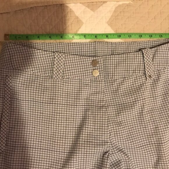 NikeGolf Dri-Fit Women's Size 10 White Plaid Pants - Picture 1 of 5